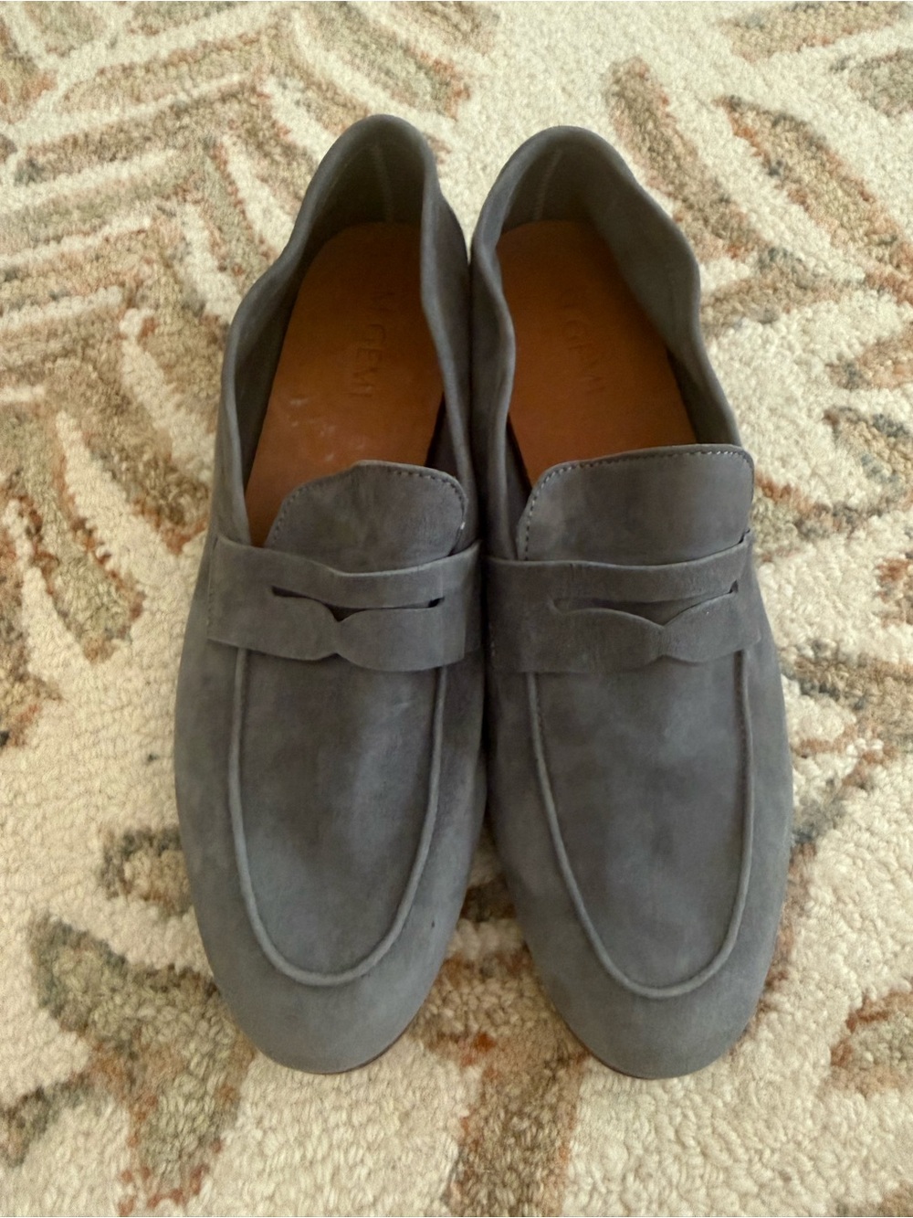 M Gemi Women’s Italian Gray Suede Loafers